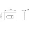 Инсталляция VITRA CORE 732-5800-01 и панель смыва ROOT R 740-2280 цвет глянцевый хром, 3 / 6 л глубина установки 12 см 800-1873