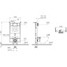 Инсталляция VITRA V-FIX CORE 8 см для подвесного унитаза 738-5800-01