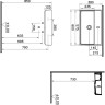 Раковина-чаша VITRA ARCHILPLAN c отверстием под смеситель, прямоугольная 60 см, цвет белый 7401B003-0001