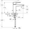 Смеситель VITRA ROOT SQUARE для раковины, хром A42731EXP